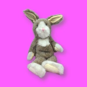 Vintage Boyds Collection Jointed Bunny Brown & White Plush